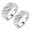 6mm Largeur Luxurys Designers Plaqué Argent Couple Réglable Anneaux Pour Hommes Femmes Amoureux Fiançailles Mariage Anniversaire Doigt Bijoux Valentine Cadeau Accessoire