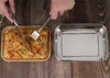 800 ml Lebensmittelbehälter, Lunchbox mit Bambusdeckel, rechteckige Bento-Box aus Edelstahl, Holzplatte, Küchenbehälter, natürlich, einfach zum Mitnehmen auf dem Seeweg, 48 Stück DAT459