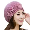 Gorro/crânio tampas femininas boina chapéu de malha de malha, senhoras, chapéus de inverno para chapéu de peles femme de lã quente gorro Invierno Mujer Davi22