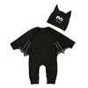 Baby Bat Suit Rompers Ubrania Dziewczęta chłopcy Halloween bawełniany ubrania dziecięce