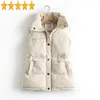 Vest Parka Autumn Women's Winter Coat Women Warme Down Cotton Sleeveless Jacket Puffer Chalecos Para Mujer 2022 KJ5007 VESTS LUCI22