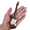 Mini Electric Guitar Model Miniature Decoration Musical Instruments with Case and Stand Y200104