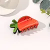 Haarspange aus Acetat, Wassermelone, Erdbeere, Cartoon-Stil, niedliche Fruchtform, Haarklammern, Gemüse, Krabbe, Pferdeschwanz-Clips, für Damen und Mädchen, Haar-Accesso4425563