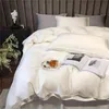 Sondeson Luxury White 100 ٪ Silk Bedding مجموعة جمال ملكة ملكة كينغ لحاف ورقة مسطحة أو سرير وسادة مجهزة