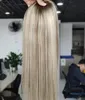 New Coming Stock Balayage Blonde Color Human Hair pieces Toppers Mono With Around Pu Base for hair loss Thinning Women