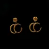 European och amerikansk mässing Gold Stud Plated varumärke Kärlek Kända kvinnliga designers Letters Earring Luxury Wedding Party Jewerlry