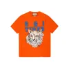 T-shirts T-shirts Designer Mens Tiger T-shirt Designer 2022 Leer- en zomersletter Letter Dierafdruk Paren Ronde hals los