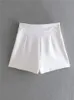 TRAF White Shorts Women High Waist Split Skirt Shorts Woman Fashion Summer Green Shorts Y2k Casual Short Pants Ladies 220504