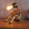 Lampes de table Américain Steam Punk Lumière Créative Rétro Bar Café Industriel Robot Lampe de Bureau Étude Chambre Chevet Nuit LampTable