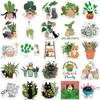 50 pièces dessin animé plante chat autocollants Non aléatoire pour voiture vélo bagages autocollant ordinateur portable Skateboard moteur bouteille d'eau Snowboard stickers muraux enfants cadeaux