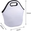 Sublimeringsämnen neopren lunchpåse isolerad termisk lunchväska bär fallväskor tote med dragkedja för vuxna barn utomhus resepicknick lager
