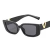 Occhiali da sole rettangolari retrò Donna Designer di marca Vintage Occhiali da sole con montatura piccola Occhiali da sole Classic Black Square Oculos De Sol Y220317