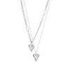 Small Heart Pendant Necklace Chain For Women Wedding Charm Fashion Jewelry