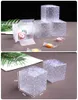 Pakiet na prezent Frosted Półprzewajne kropki Pvc Candy Box Wedding Favors Christmas Party Cube Boxes Słodycze ciasto