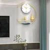 Zegary ścienne Modern Art Fun Metal Clock salon złota elegancka stylowa zegarek sypialnia cicha prosta horloge murale home dekoratwall