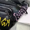 7a kvalitet midjepåsar bumbag handväskor handväska män kvinnor läder sport löpare fanny pack mag graffiti midjor