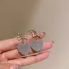 Lampadario pendente Orecchini dolci con fiocco, zirconi e diamanti