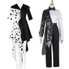 Stage Wear Hallween Dress Pants Cosplay Costumes Women's Spotted Black And White Dresses Men Performance Festival Clothing XS3017Stage