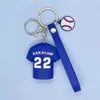 Baseball Jersey KeyChain Straps Spelarnamn Team Handbag Pendant Celltelefon Trend 3D Baseball Designer Väskor Charms Car Keychains