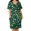 Plus Size Dresses Adorable Lemon Slices Dress Red Grapefruit Streetwear Casual Women Summer V Neck Stylish Gift IdeaPlus