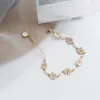 Charm Bracelets Kpop Daisy Pearl Bracelet For Women Simple Luxury Chain Accessories Jewelry Bridesmaid Gift Fine WomanCharm Lars22