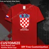 Kroatien Hrvatska Kroatische Baumwolle T-shirt Custom Jersey Fans DIY Name Anzahl T-shirt Mode Hip Hop Lose Beiläufige T-shirt 220616