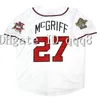 Qqq8 Air01 Vintage 19Air01 Maillot de baseball 24 Deion Sanders 10 Chipper Jones 29 John Smoltz 6 Bobby Cox 27 Fred McGriff 47 Tom Glavine 8 Javy Lopez Maddux