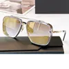 22SS Zomer Pop Zonnebril Luxe voor Mannen en Dames Design Limited Edition Six Gold Retro Square Frame Crystal Snijlens Hoge Kwaliteit Zon