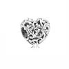 Perline in argento sterling 925 con design a forma di topo, serie cuore d'amore, ciondoli adatti per bracciali Pandora o pendenti per collane, regalo per signora