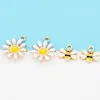 Металлический сплав цинка, милые эмалированные подвески в форме пчелы, модные серьги, браслет, подвески1979467