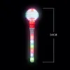 Glowing Star Round Ball Sticks Light Up Spinning Ball Wand Stick Party Supplies Glowing LED Stick Toy Light Show Favor