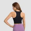 Tenue de Yoga LOLI col haut Fitness sport soutiens-gorge rembourré haut court femmes dos nageur entraînement athlétique réservoir de gymnastique avec BraYoga intégré