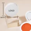 Blush Maquiagem Assada Crueldade Livre Pressed Powder Caso Branco 12 Cor Contorno Destaque Rosto Factura Matte Acabamento Hidratante Folha Tubo Nenhuma marca personalizada