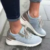 Topselling Plus Size Ronde Teen Match Kleur Voorzijde Lace Up Women's Causal Sneakers Mode Vrouwelijke Schoenen Zapatillas Mujer Designer Classic Luxury