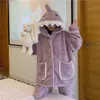 QWEEK Shark damespyjama Flanel nachtkleding met capuchon Kawaii Pijama Vrouwelijke set met broek Leuke pyjama Halloween Party Loungewear 220321