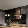 Hanglampen creatief restaurant kroonluchter eenvoudige indoor verlichting Noordse bar aanrecht rechthoekig postmoderne kunst kroonluchterpendant