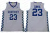 XFLSP Hommes Kentucky Wildcats Tyler Herro College Basketball Jerseys Tyree MAXEY John Wall Anthony 23 Davis Demarcus 15 Cousins ​​Malik Monk Jersey