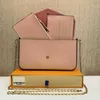 designer torebki luksusowe torebka Pochette Feliciie Torba oryginalna skórzana torebki torebki torebki sprzęgło Tote Messenger 279B
