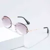Soei Vintage Ovalless Grident Gradient Women Sunglasses Дизайнер бренд маленькие круглые модные очки Женские солнечные очки оттенки UV400 G220506