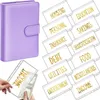 A6 PU Leather Binder Budget Cash Envelope Organizer Personal Wallet 12 Binder Pockets Zipper Folders for Planner Saving Money sxaug15