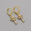 Dangle & Chandelier Stainless Steel Sinple Lock Women Earrings Gold Color 2022 Fashion Dainty Drop For Jewelry GiftDangle Kirs22