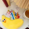 Bages de cosmétique Cases mignonnes crayons moelleux Ins Banana Chicken Poulet Makeup Makeup Rangement Sac Pouche pour étudiant Kawaii Crayon Korea Stationery