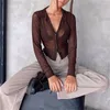 Женская футболка ретро-летняя прозрачная сетка перспектива сексуальный зрелый шифоновый свитер женский кардиган прохладный противник