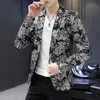 Mens Slim Fit Gold Silver Blazer Jacket Men Nightclub Blazer Wedding Party Suit Jacket Stage Singers Coats For Men 220527