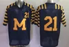 American College Football Wear 3 Rashan Gary Jersey 5 Jabrill Peppers 21 Desmond Howard Maglie 2022 NCAA Michigan Wolverines Stitched College Football Maglie Aiuto