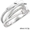 Anneaux De Mariage Huitan Conception Femmes Élégantes Croix Bague De Luxe Incrusté CZ Pierre Délicate Déclaration De Mariée Bijoux Dropship Wynn22