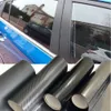 Pellicola avvolgente in vinile in fibra di carbonio 3D nero lucido nero opaco vinile autoadesivo pellicola per auto pellicola adesiva console computer portatile pelle