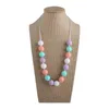 ベビーシリコーンテッフのネックレスフードグレードTeher Beads Sensory Chew Chew Neckleaces for Infanst Girlsジュエリーギフト