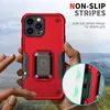 2 in 1 Dual Layer Non-slip Armor Shockproof Ring Holder Cases For iPhone 15 Plus Pro Max 14 13 12 Mini 11 8 7 Plus XR XS Samsung S23 S24 Ultra Soft TPU Hard PC Back Cover