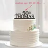 Topper per anniversario di buon 50esimo compleannoTopper per nome personalizzato50th 1 10 18 20 30 40 80 Topper per torta unico 220618